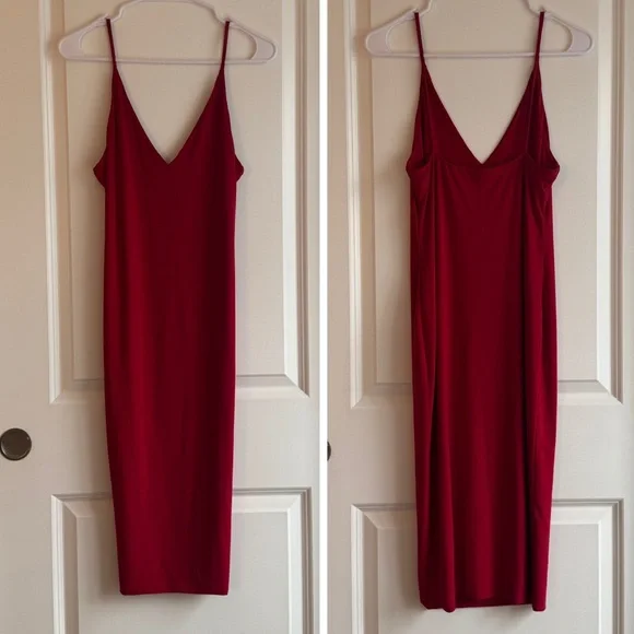 Fashion Nova red midi dress - Picture 2 of 6